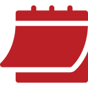 Red calendar icon, business schedule, events, appointments, and deadlines tracking.