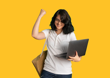 young-smiling-pretty-caucasian-schoolgirl-wearing-glasses-back-bag-holds-laptop-raising-fi
