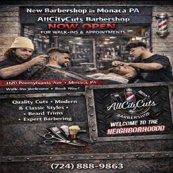 New Barbershop in Monaca PA: AllCityCuts Barbershop Now Open for Walk-Ins and Appointments