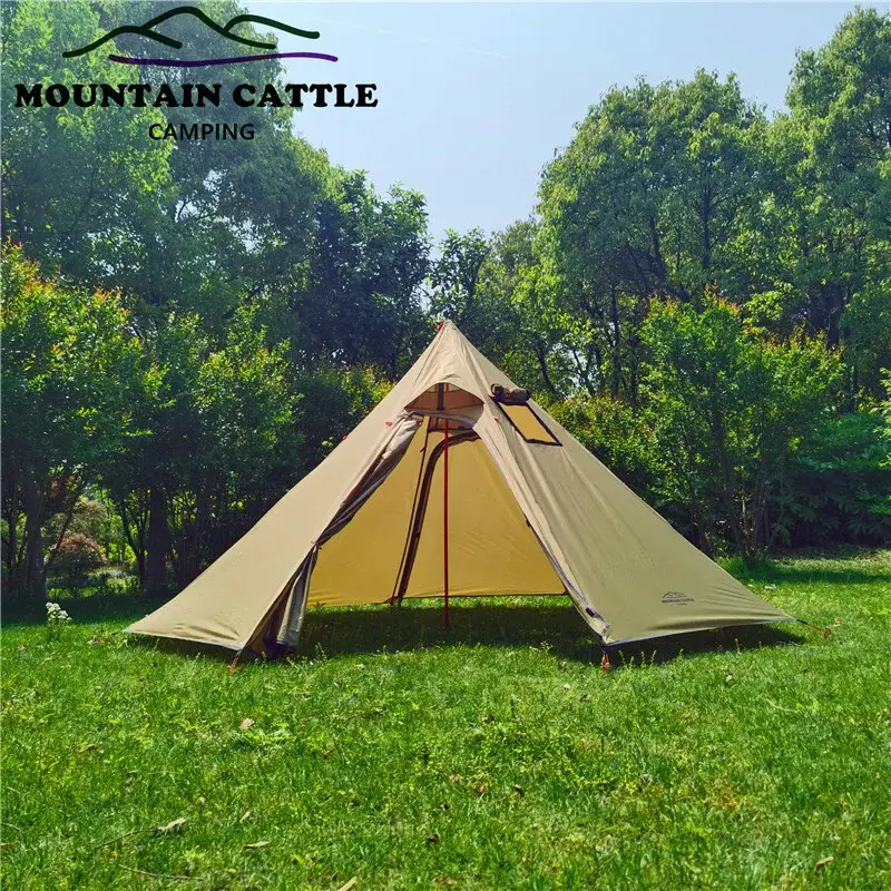 Thumbnail: 3-4 Person Ultralight Large Rodless Camping Tent w/Awning MUPAE.COM