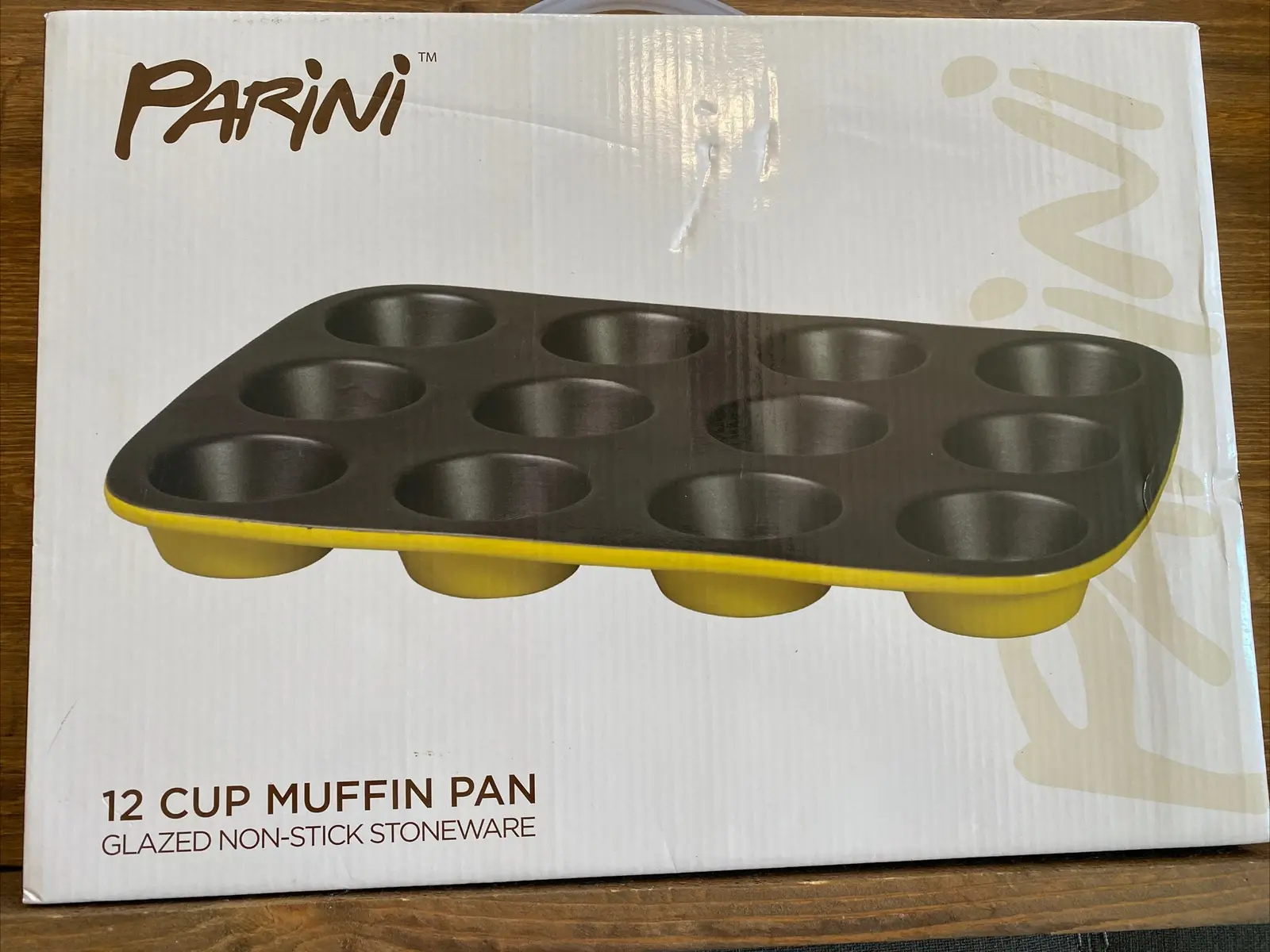 12 Cup Muffin Pan - Glazed Non-Stick Stoneware
