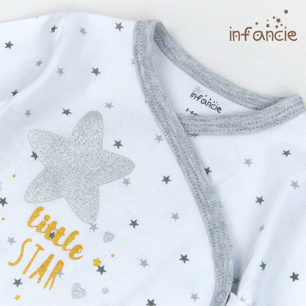 Thumbnail: Star Collection Kimono long sleeves Onesie by Infancie
