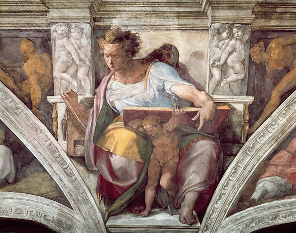 Michelangelo Buonarroti - Sistine Chapel Ceiling The Prophet Daniel c1508-10  - (MeisterDr
