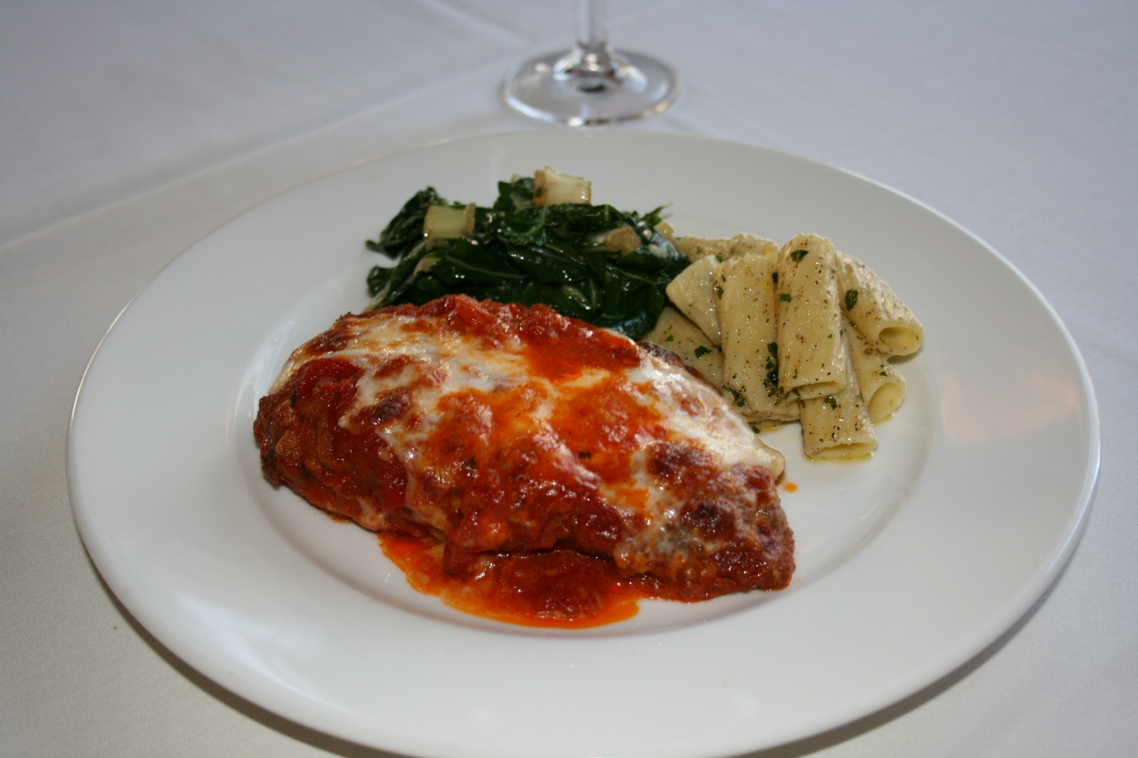 Chicken Parmigiana dinner