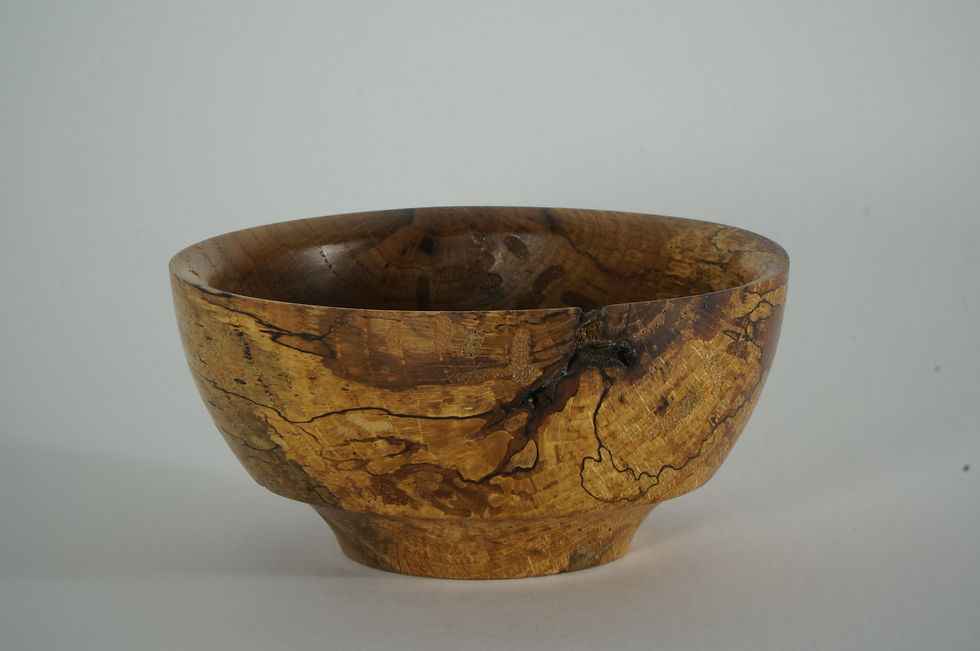 Small Spalted Elm Bowl view of side 1
