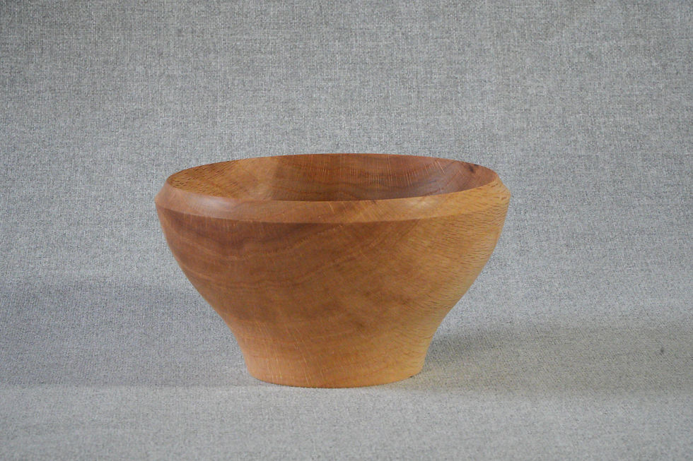 Artistically Contoured Medium Sized Water Oak Bowl Side 2