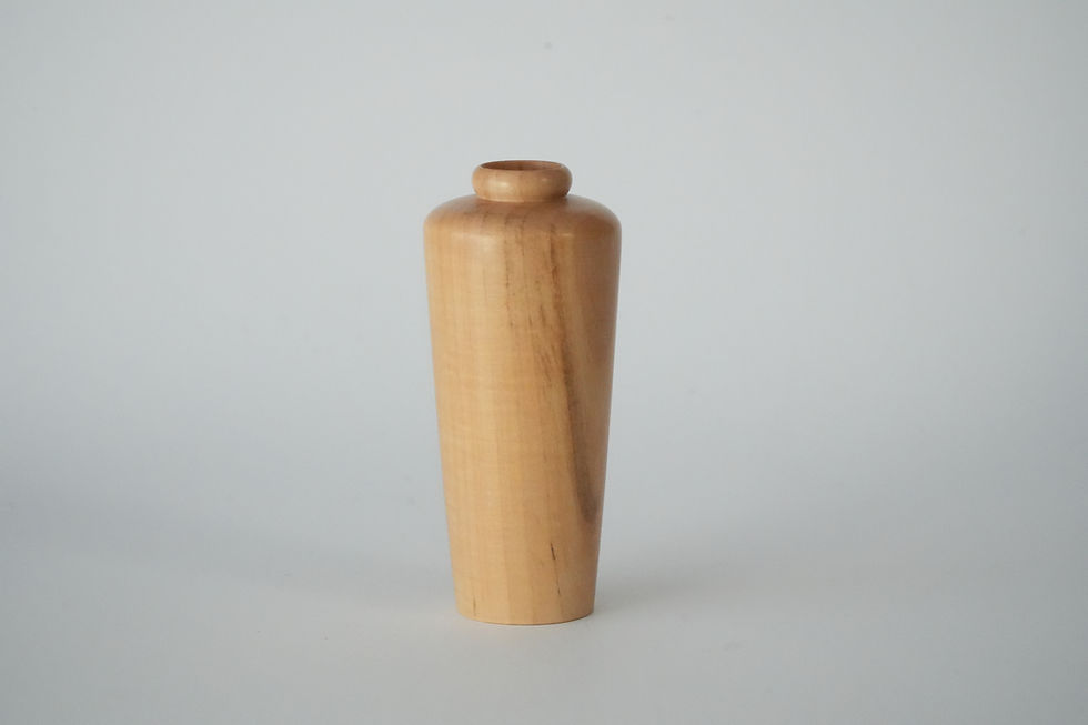 Small Contemporary Maple Vase with Attractive Flame Figuring view 2