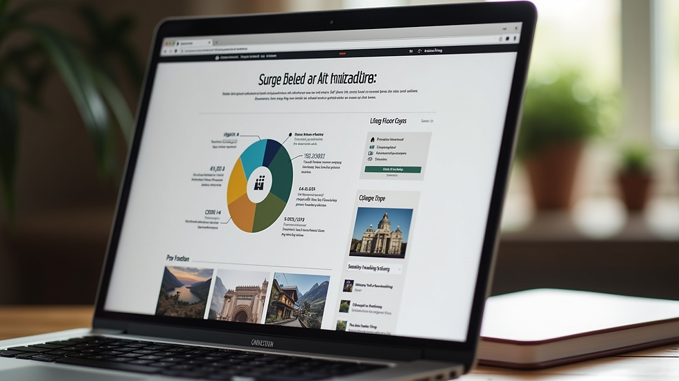 Close-up view of a laptop screen displaying a blog post about affiliate marketing