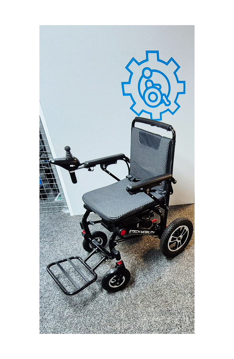 Pre Owned E Tech Lite Max 2 Folding Powered Wheelchair - Front Left