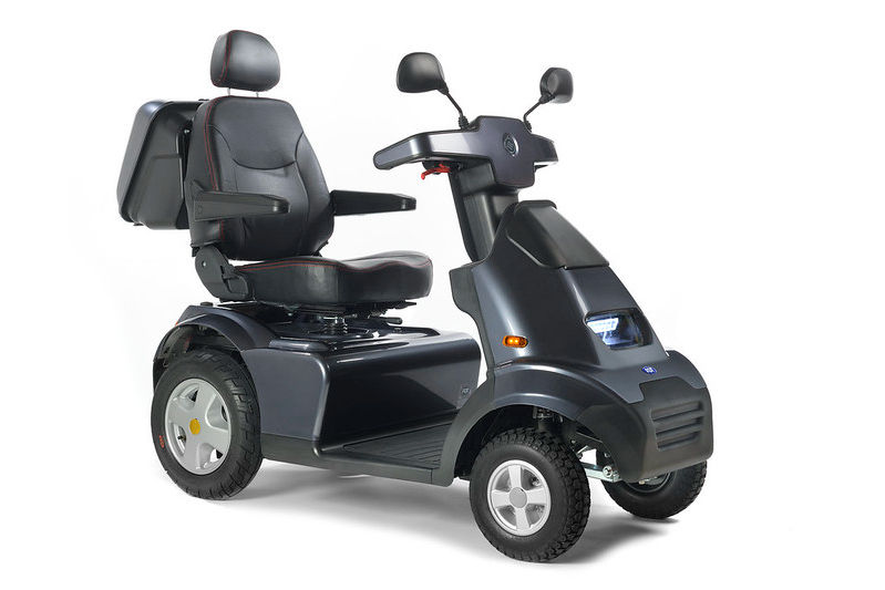 Thumbnail: TGA Breeze S4 8MPH Mobility Scooter - Front Right Grey