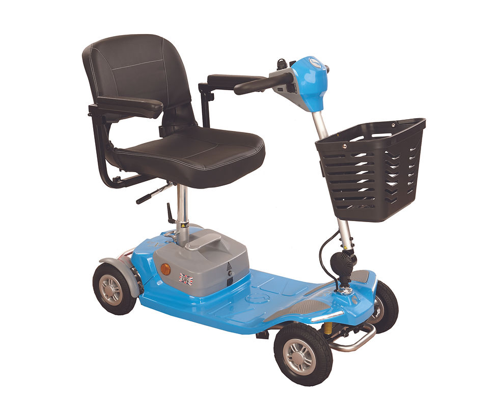 Thumbnail: Rascal Luxe LiFe Portable Mobility Scooter - Front Right Blue