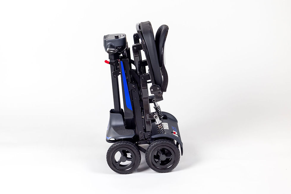 Thumbnail: Monarch Supa Carbon Lite Lightweight Folding Mobility Scooter -  Folded