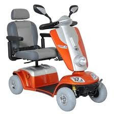 Thumbnail: Kymco Midi XLS 8 MPH Mobility Scooter - Orange Front Right