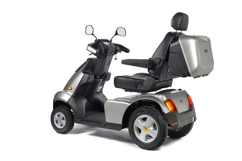 Thumbnail: TGA Breeze S4 8MPH Mobility Scooter - Back Left Grey