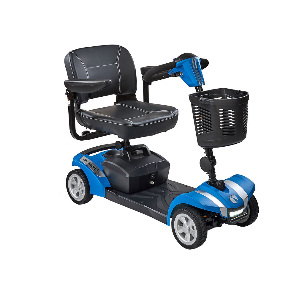 Electric Mobility Veo Sport SR Portable Mobility Scooter - Front Right Blue
