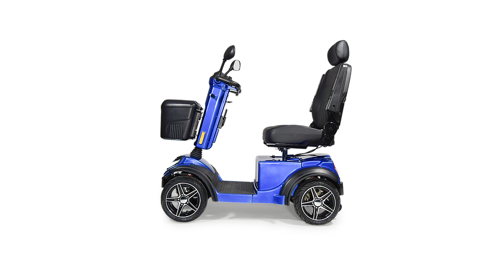 Thumbnail: Scooterpac Ignite Mini 8MPH Mobility Scooter - Side Left Blue