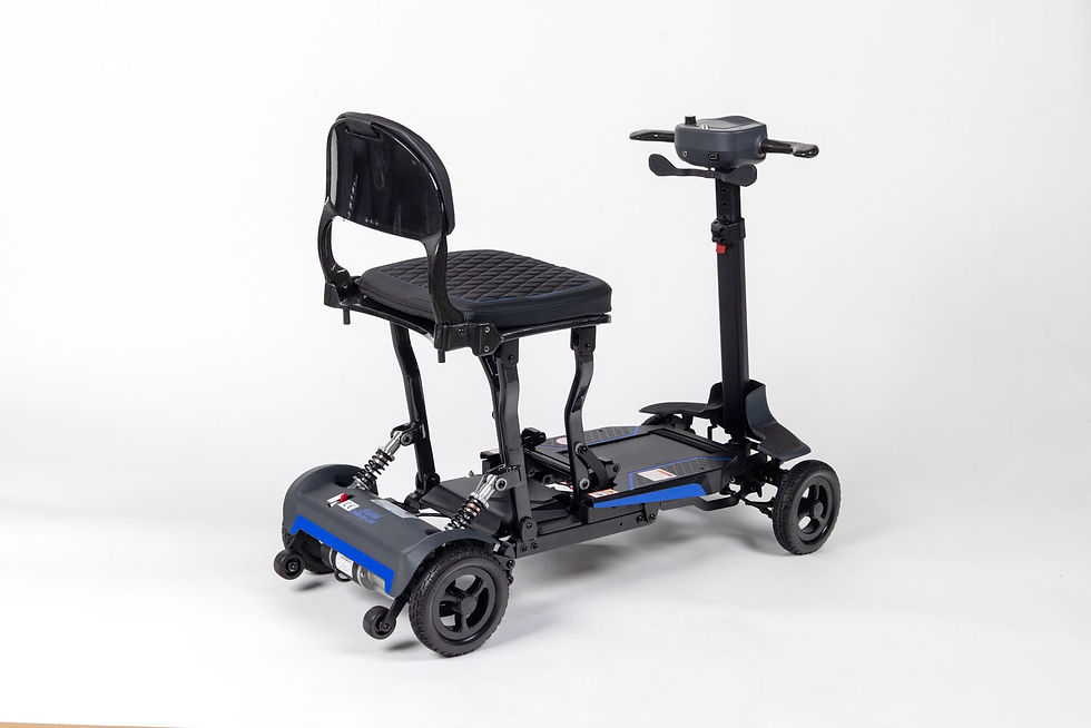 Thumbnail: Monarch Supa Carbon Lite Lightweight Folding Mobility Scooter - Back Right