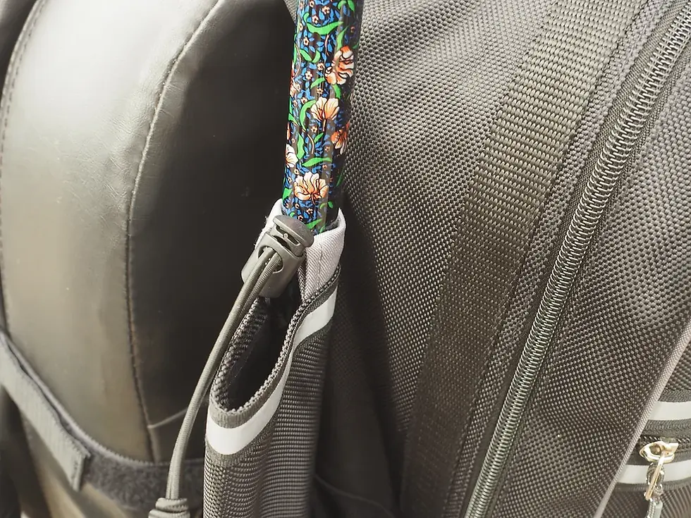 Thumbnail: MyWren Large crutch or stick holder mobility scooter or wheelchair bag