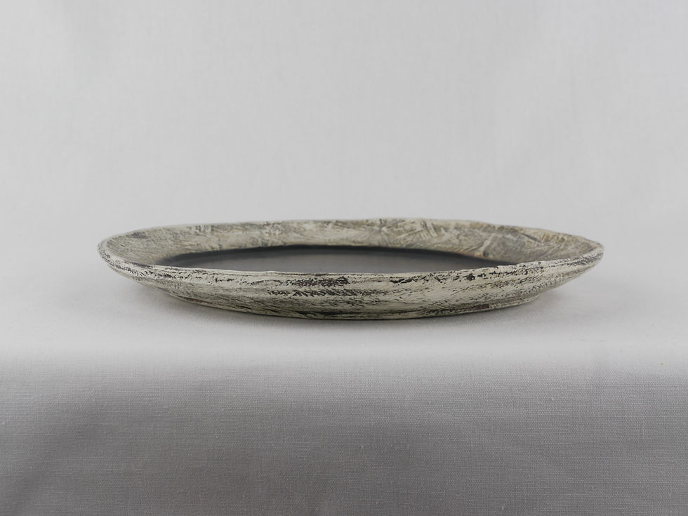 サムネイル： 泥彩黒プレート_小 Black Muddy Plate Small