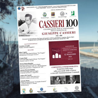 Rodi Garganico celebra Giuseppe Cassieri: un secolo tra letteratura e identità