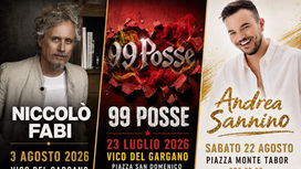ESTATE VICHESE 2026 TRE GRANDI APPUNTAMENTI PER L’ESTATE VICHESE 2026: 99 POSSE, NICOLÒ FABI E ANDREA SANNINO