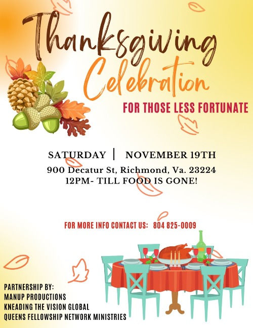Thanksgiving Celebration For Those Less Fortunate
