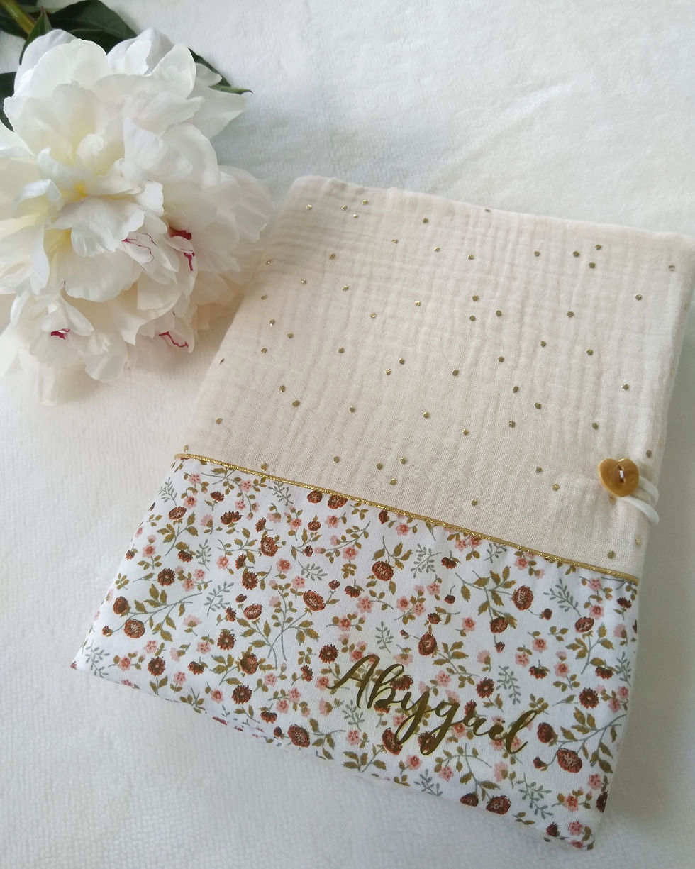 Protège-carnet de santé personnalisable en tissu