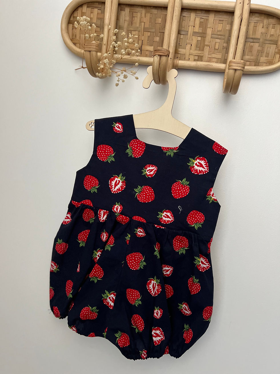 Miniature : Barboteuse 6 mois coton fraises