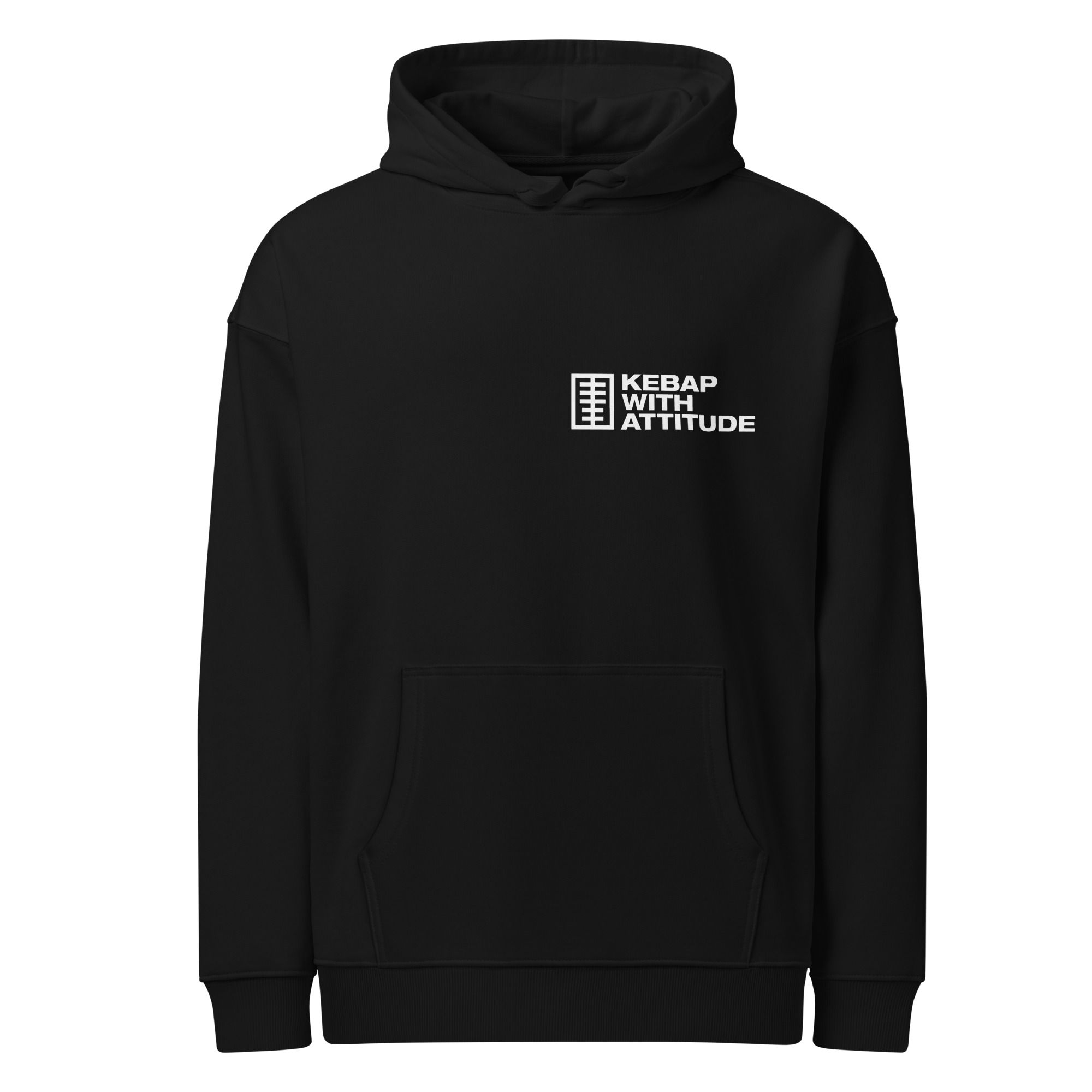 KEBAP WITH ATTITUDE ORGANIC HOODIE UNISEX BLACK