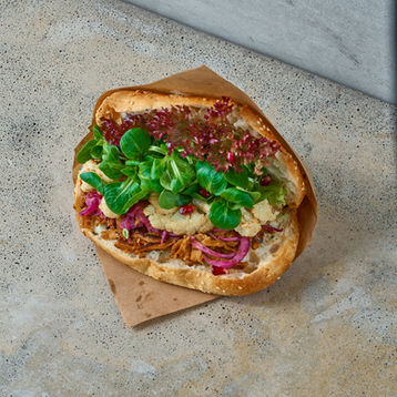 Vegan Döner Kebab with plant-based protien meat - Kebap with Attitude