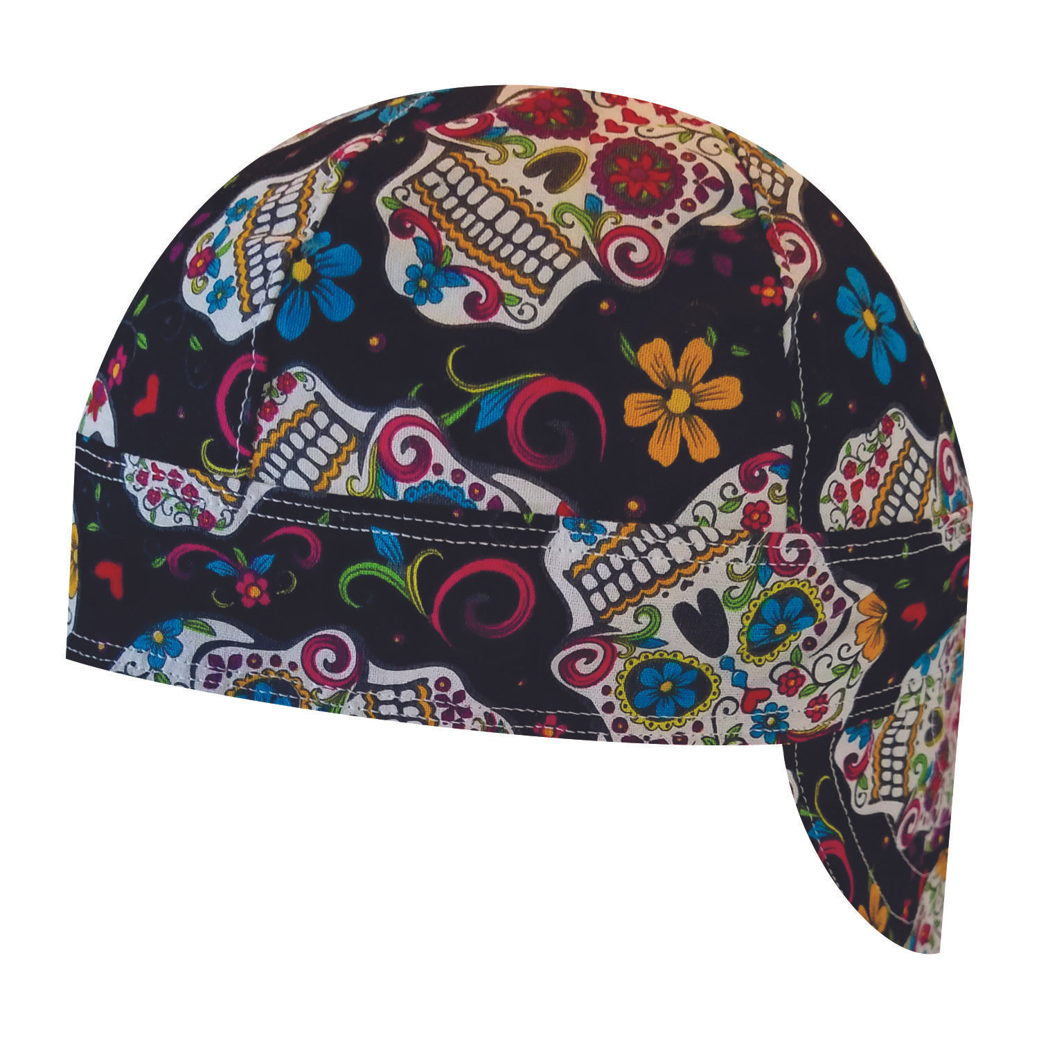Black Sugar Skull Welding Cap | DBK 