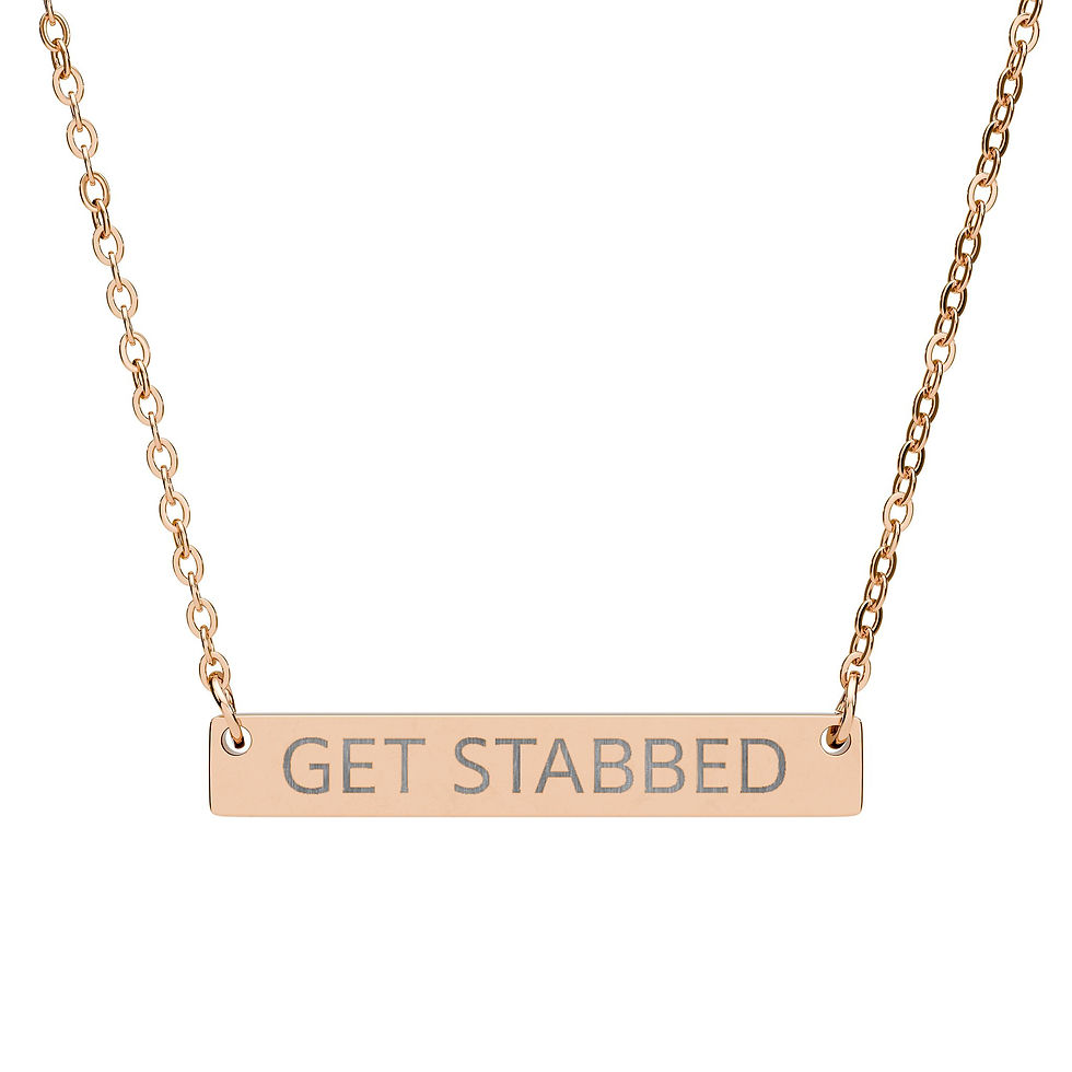 Thumbnail: "Get Stabbed" Engraved Necklace