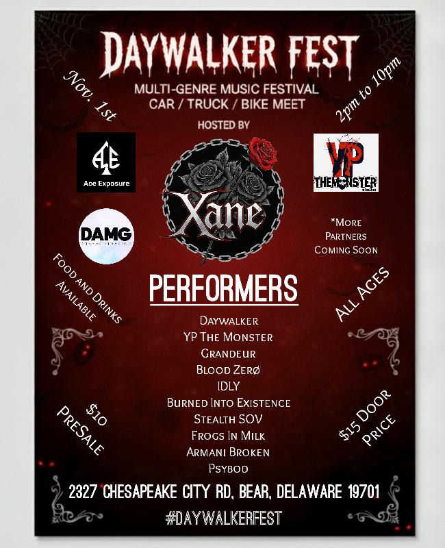 Nov. 1 @ Daywalker Fest in Bear DE