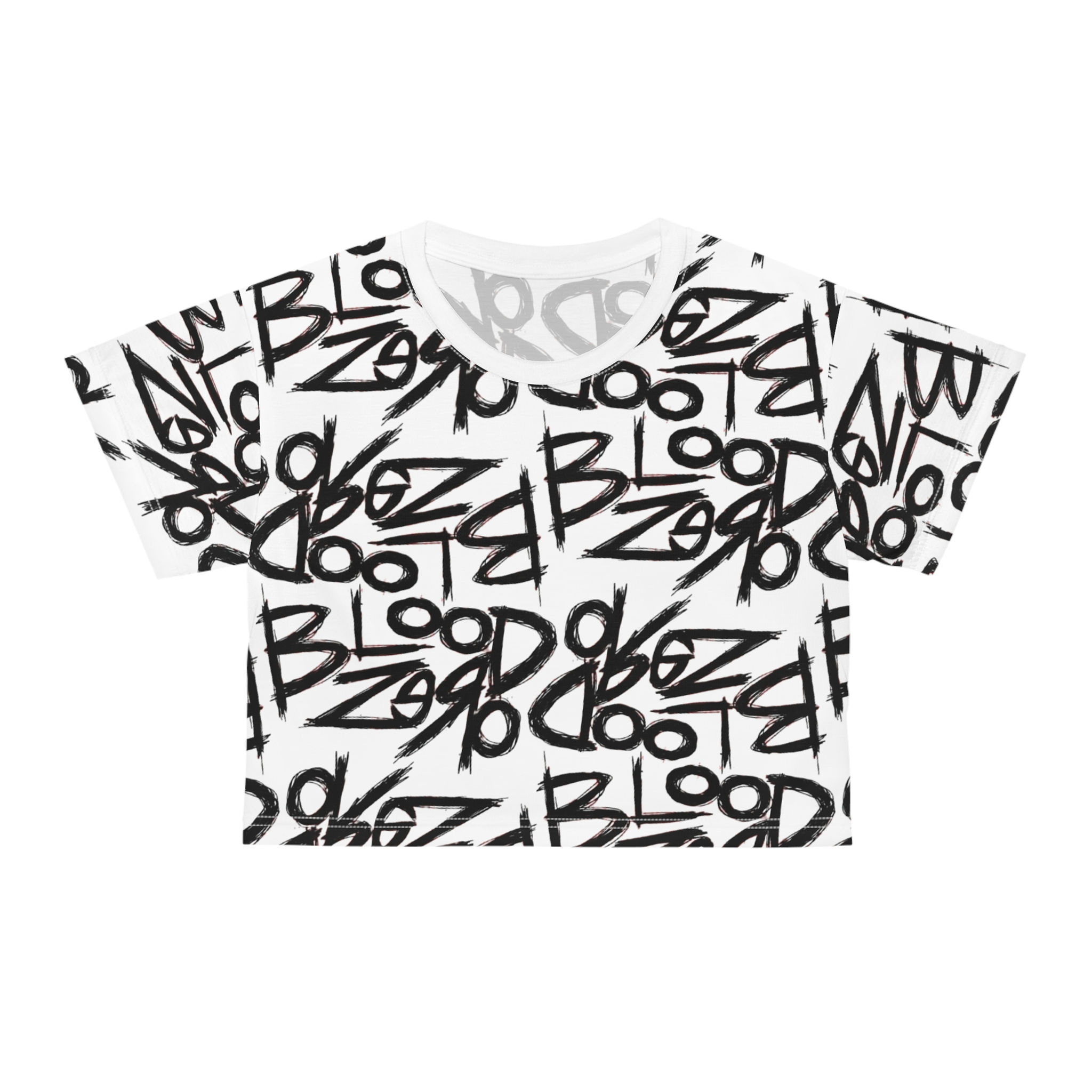 Abstract Blood Zero Crop Top