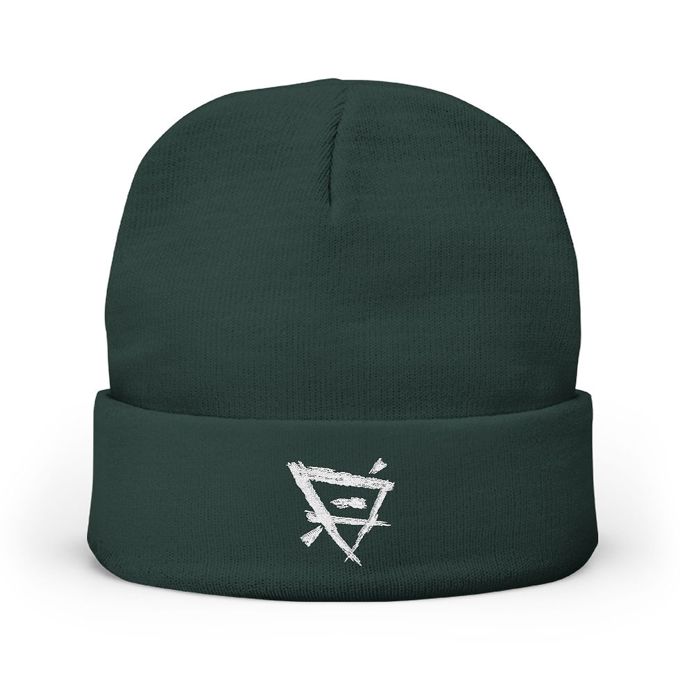 Thumbnail: Embroidered Knit Beanie