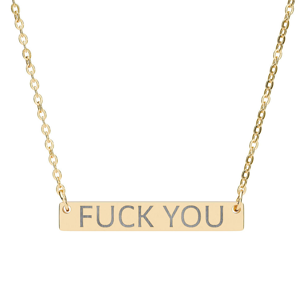 Thumbnail: "F*** You" Engraved Necklace