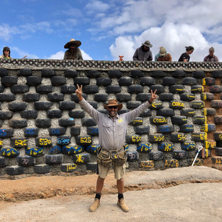 Earthship building process in Inman valley South Australia
