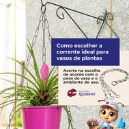 Como escolher a corrente ideal para vasos de plantas