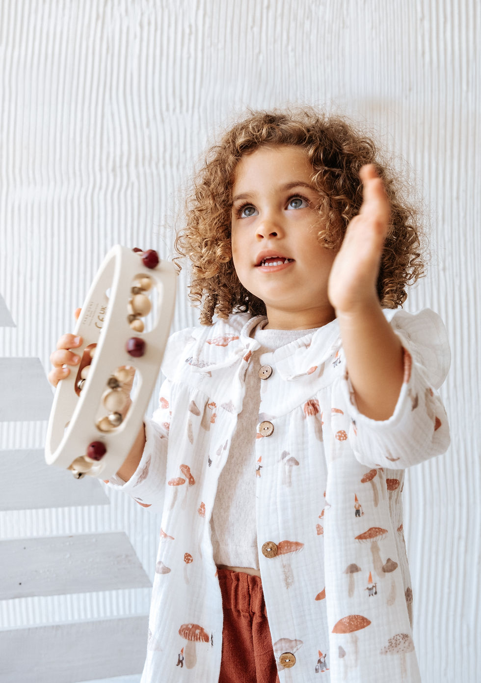 Miniatura: Vestido camiseiro em musselina com padrão