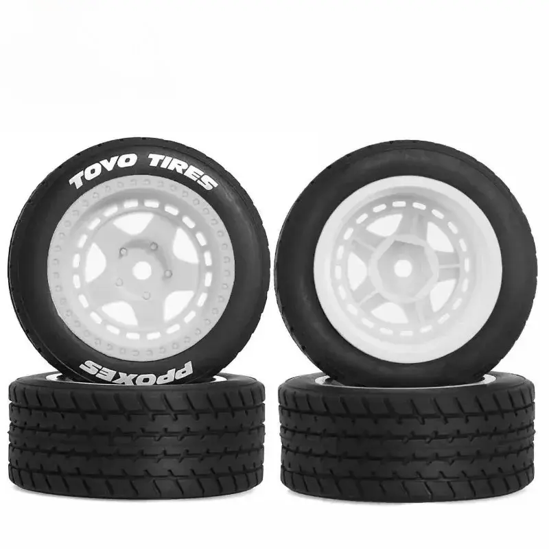 Thumbnail: 4PCS 60mm RC Car Wheel & Tire Set | for Tamiya M03 M04 M05 XM01 & MJX 14303 1430