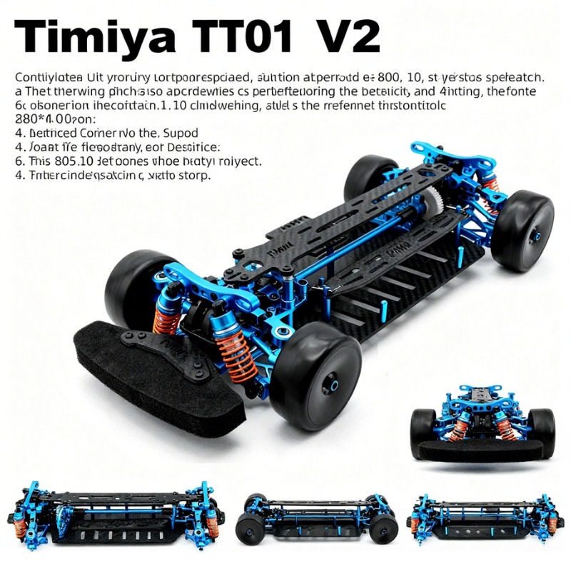 Thumbnail: New Tamiya Sakura TT02B TT02 TT01 TT01V2 1:10 4WD RC Car Carbon Fiber Frame Al A