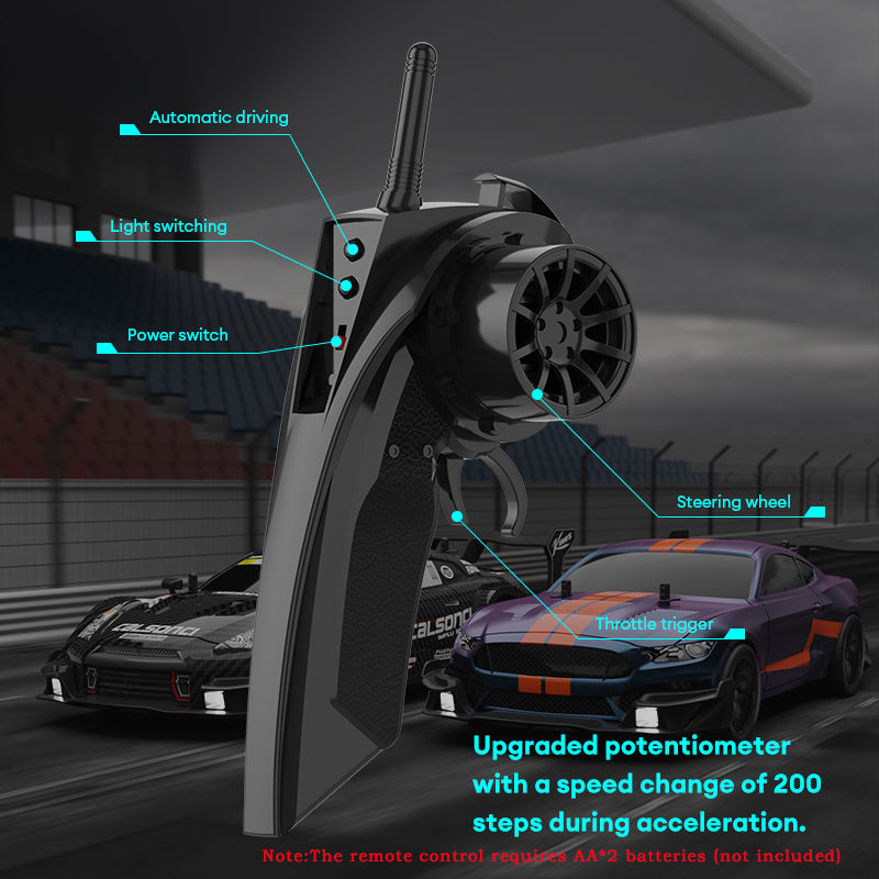 Thumbnail: 1:14 Remote control car 2.4Ghz wireless remote control four-drive LED car lights