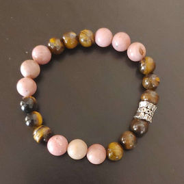 Tiger's eye and Rhodonite bracelet