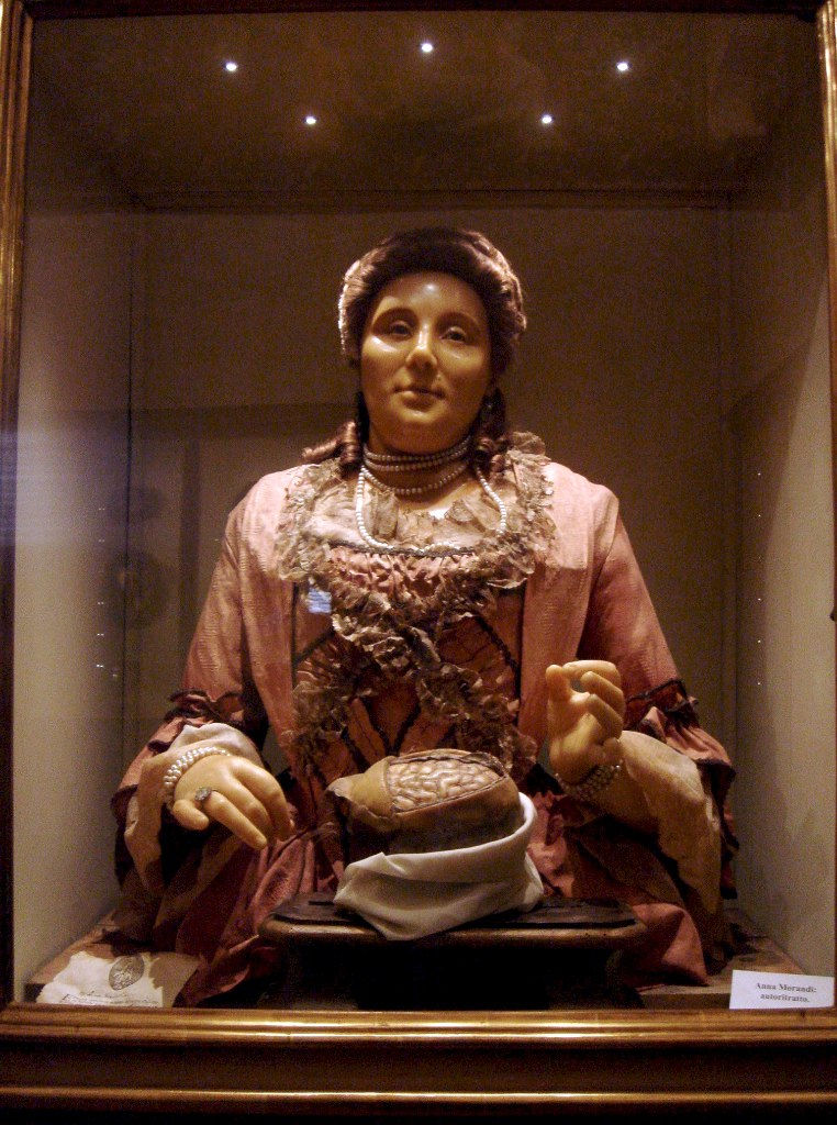 Een zelfportret in was (1750-1760) door Anna Morandi Manzolini