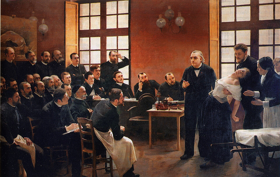 Une leçon clinique à La Salpêtrière, 1887, by André Brouillet.