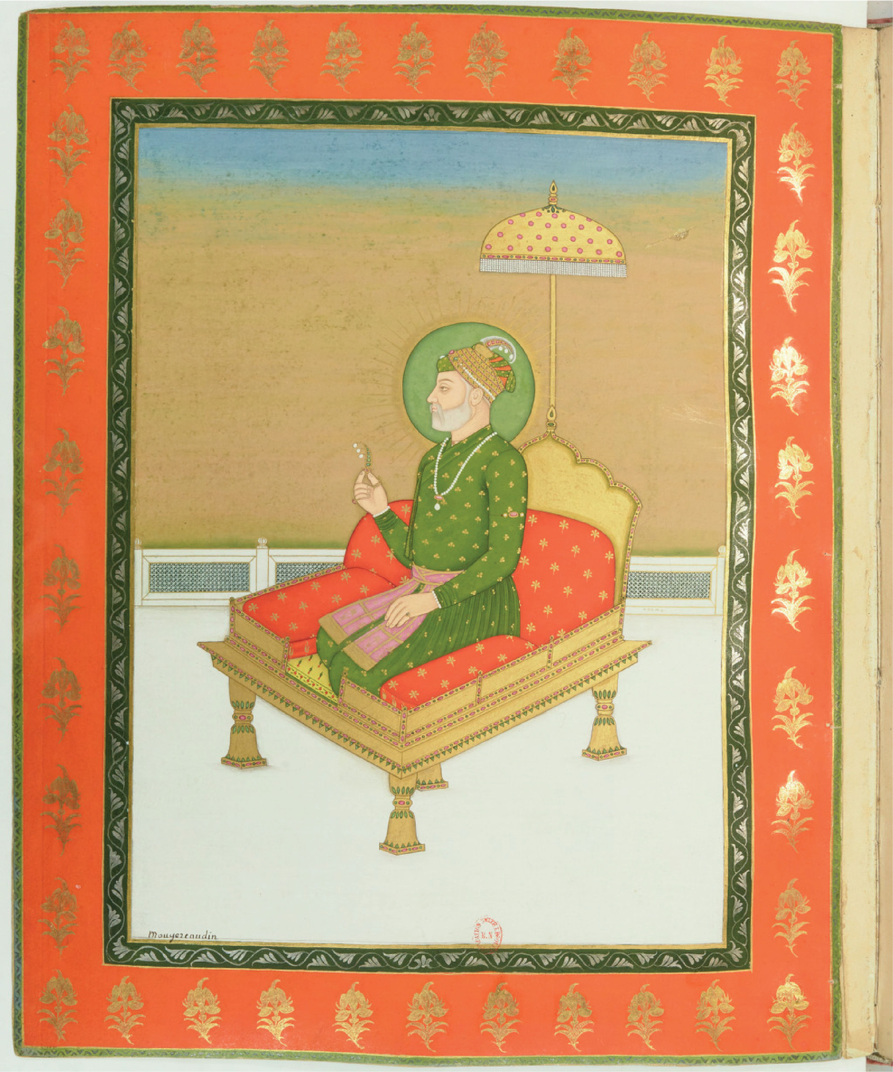 Collection of portraits of Mughal Emperors made by Colonel Gentil
