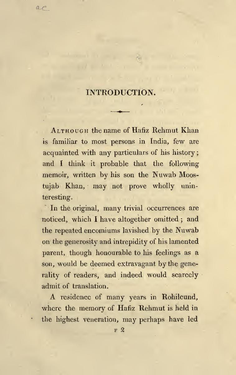 Thumbnail: The life of Hafiz-ul-Mulk, Hafiz Rehmut Khan