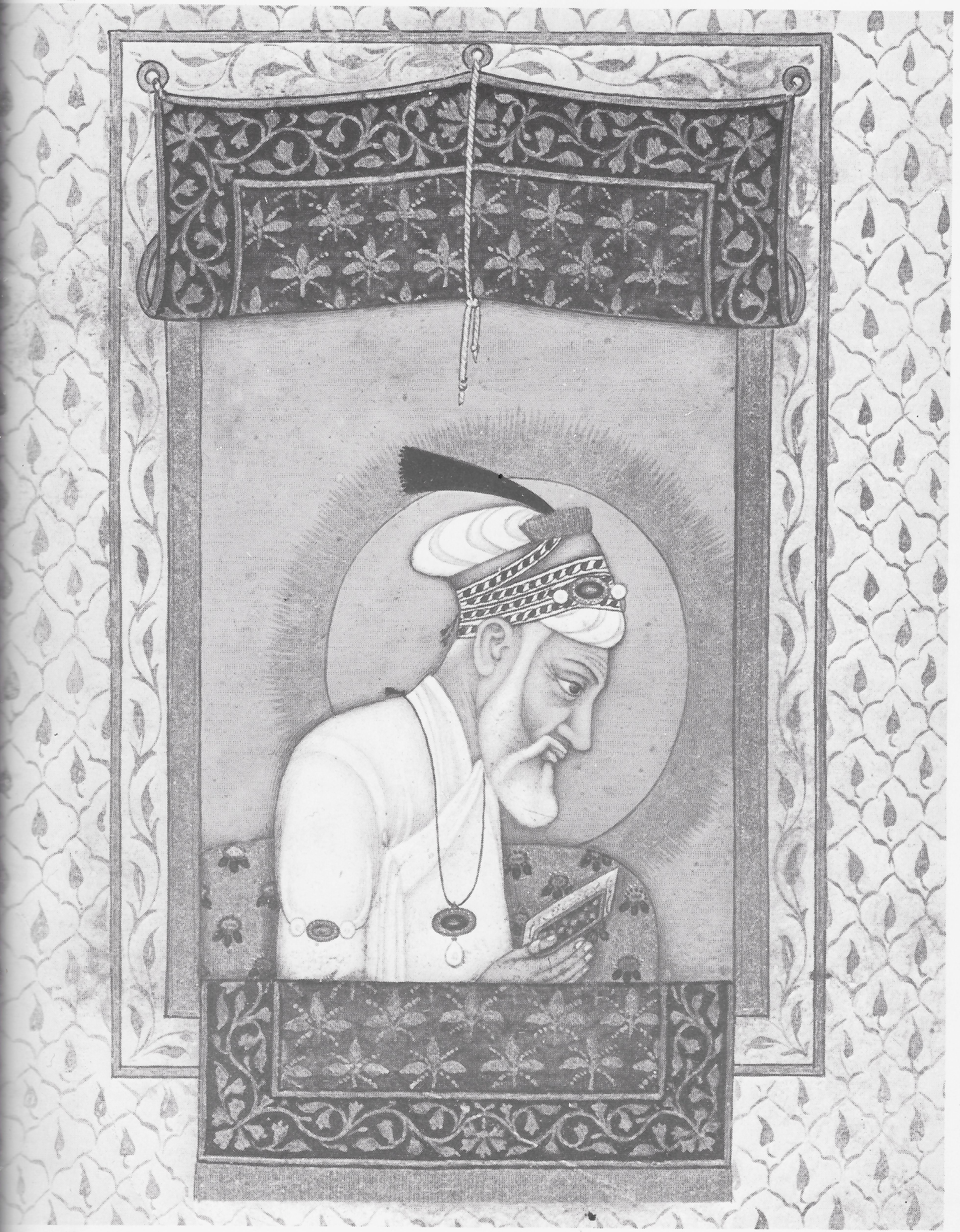 Aurangzeb in his old age, reading the Quran
