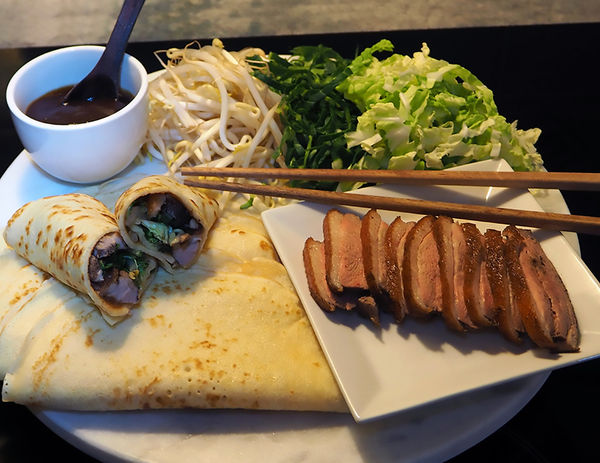 Five-Spice Duck in a Crêpe with Hoisin Sauce Recipe by Nadine Lloyd