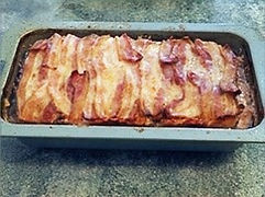Baked Bacon and Vegetable Meatloaf in Pa